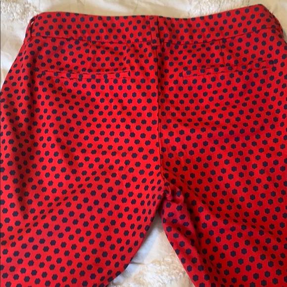 Red/blue pattern skinny pants - Picture 3 of 5